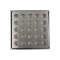 EMPERVIOUS 4" DRAIN GRATE AND FRAME - BRUSHED STAINLESS